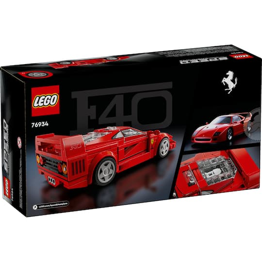 LEGO® Speed Champions Ferrari F40 Supercar Vehicle Toy 76934